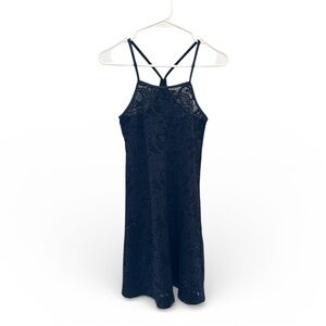 Vintage Y2K Era Letarte Black Mesh Mini Dress Size Small